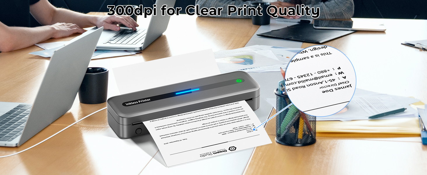 Wireless Inkless Thermal Printer
