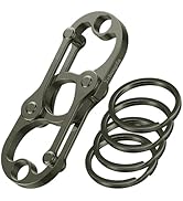Yebongda Special Key Chain, Heavy Duty Carabiner Clip Keychain Opener with 4 Key Rings for Men an...