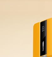 Partial view of a yellow electronic device or component with a black interface panel visible.