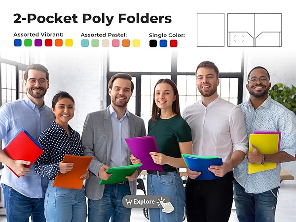 Dunwell 2-Pocket Poly Folder Family