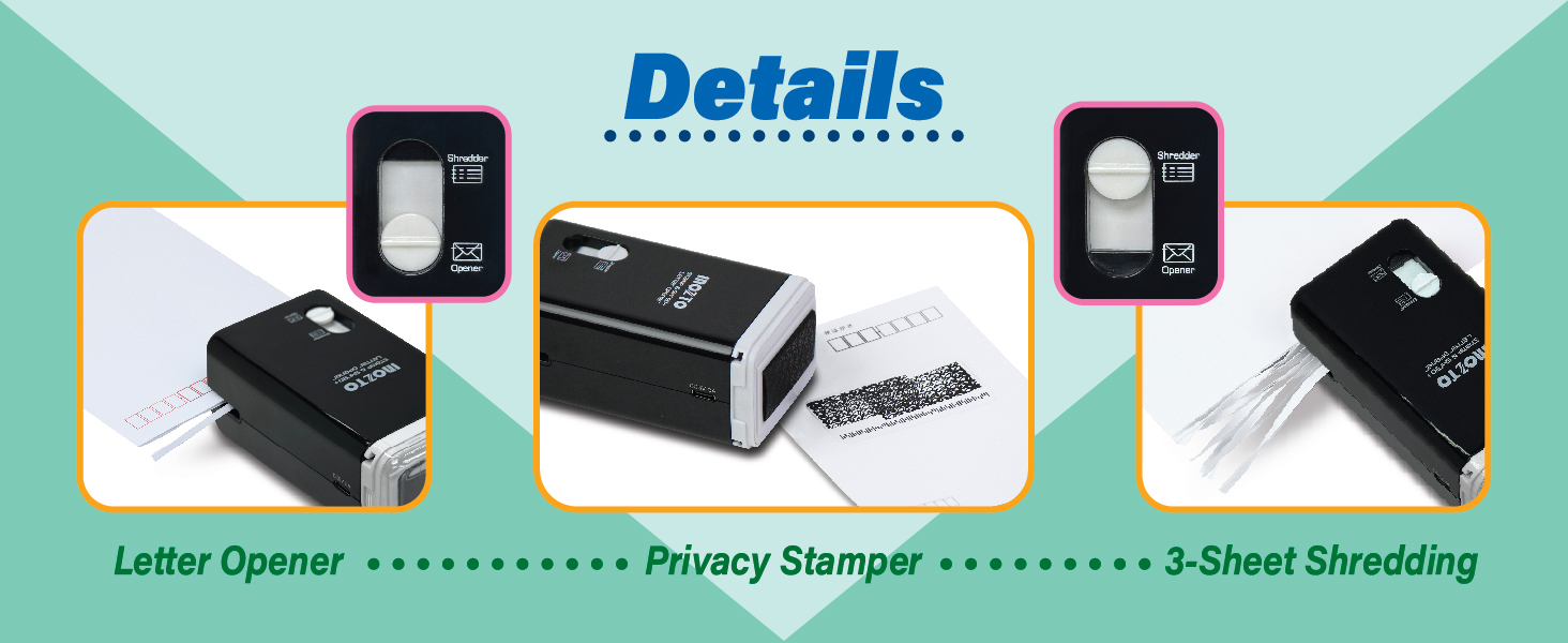 INOZTO Three-in-one Handheld Paper Shredder for Home and Office
