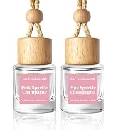 HoogaLife Car Air Freshener Diffuser 2 Pack Hanging Air Freshener Diffuser - Pink Sparkle Champag...