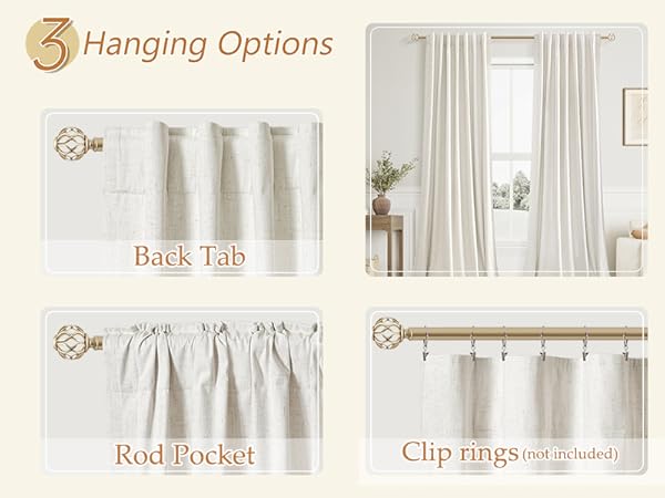 back tab curtains