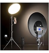 MACTREM Ring Light,Large Ring Light with 60" Stand/Phone Holder/LCD Display,Full-Screen aros de l...