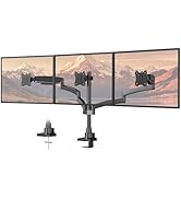 PUTORSEN Triple Monitor Mount for 17 to 32 inch Screens, Fully Adjustable 3 Monitor Stand with He...