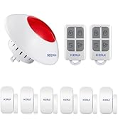 KERUI Home Security System 110dB Wireless Burglar Alarm System with Siren, Remote Control, and Do...