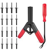 GOOACC 82Pcs Plastic Rivet Gun Set with Fastener Remover Pop Rivet Assortment - for All Plastic R...