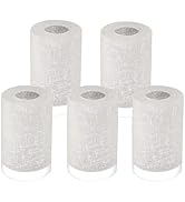 5 Pack White Linen Frosted Glass Lamp Shade,Glass Shade Covers Replacements for Light Fixtures,Cy...