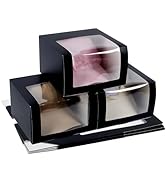 PH PandaHall 10pcs Hat Gift Box with Window for Baseball Caps, 7.6x7.6x4.7 inch Paper Organizer B...