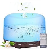 Aegci Essential Oil Diffusers,500ml Aroma Diffuser Humidifier with 7 Colors Light,Timer for Large...