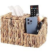 Sumnacon Tissue Box,Wicker Tissue Box Cover,Square Tissue Holder,Water Hyacinth Tissue Box Holder...