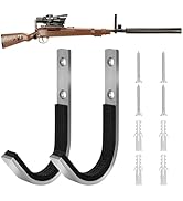 Stainless Steels Gun Rack Storage Wall Mount Shotgun Rifle Hook Horizontal Gun Hanger for Any Rif...
