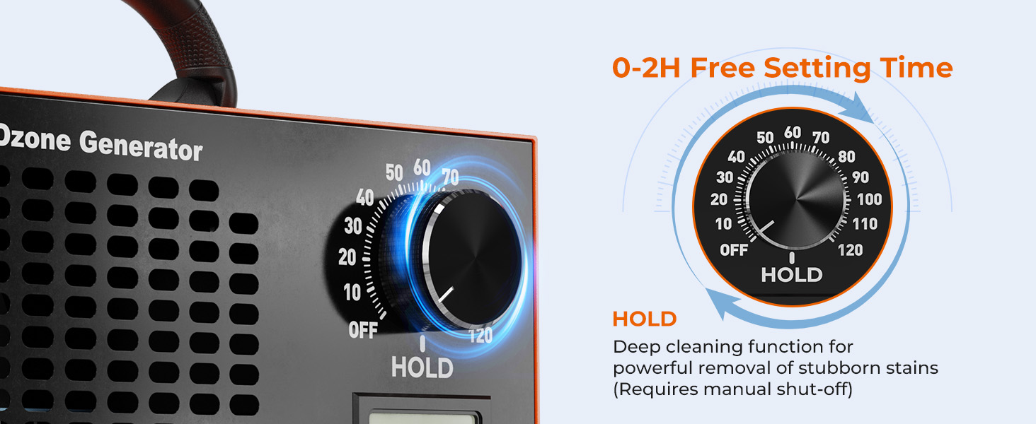 Ozone Generator 160,000mg/H with Temp/Humidity Display