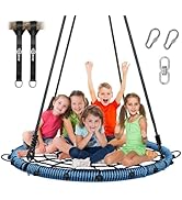 Trekassy 45" 750lbs Spider Web Tree Swing for Kids &amp; Adults, Outdoor Steel Frame Saucer Net Swing...