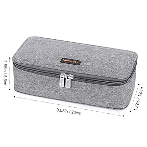 grey pencil case size