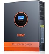 Solar Inverter 5000W 48V to 110V, Pure Sine Wave Power Inverter 5000 watt Built in 80A MPPT Contr...