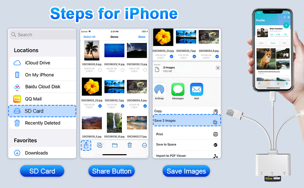sd card reader for iphone