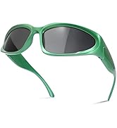 LASPOR Wrap Around Sport Sunglasses for Women Men Sport Shades Glasses Y2K Sunglasses