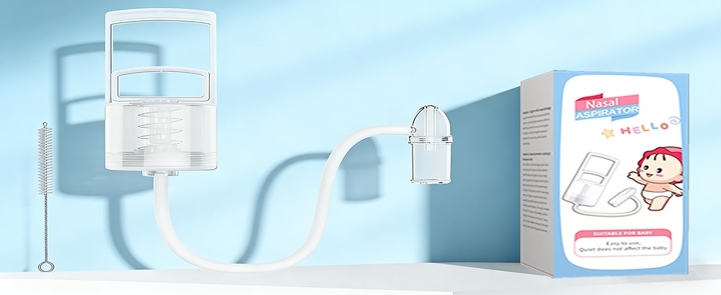 Nasal Aspirator for Baby, Baby Nose Sucker, Booger Sucker with Hand Pump