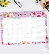 calendar, floral, watercolor, colorful, girly, for women, wall, desk