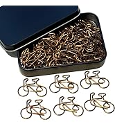 Cute Paper Clips, 50 PCS Bicycle Shaped Paper Clips Bike Bookmarks Clips, Assorted Colors, Fun Of...