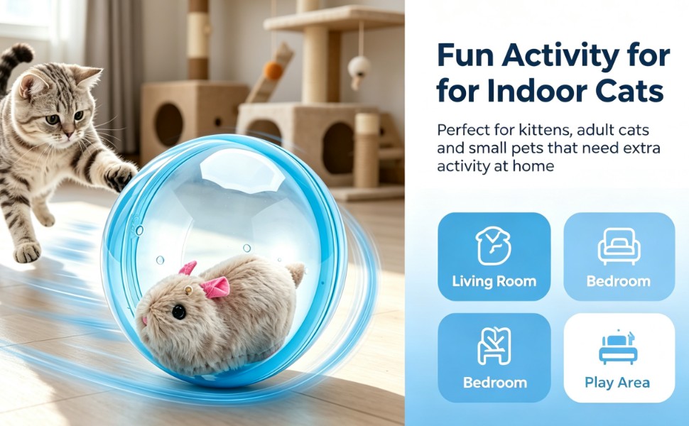 Self-Rolling Interactive Cat Ball