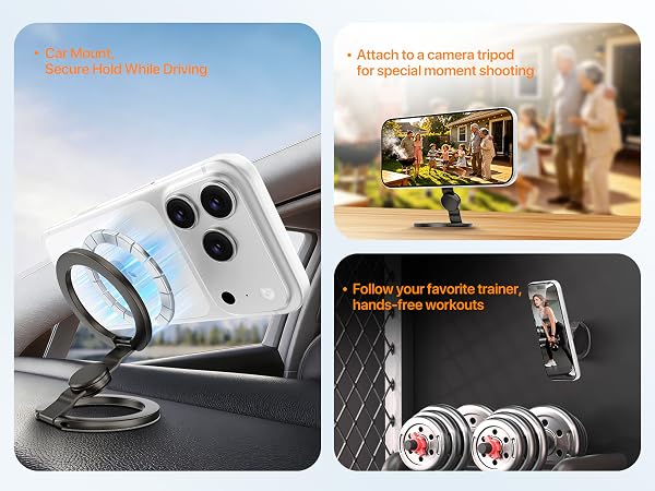 phone holder stand grip ring magnetic mag safe golf cart phone holder adhd gifts stress anxiety 