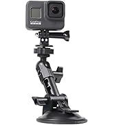 SUREWO Suction Cup Camera Car Mount with Tripod Adapter for GoPro Hero 11 10 9 8 7 6 5 Black,Car ...