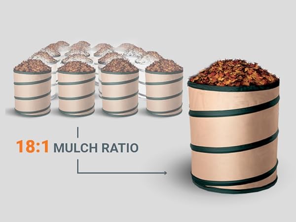 WORX WG509 Corded Leaf Blower/Vacuum/Mulcher - 18 Bags of Leaves into 1