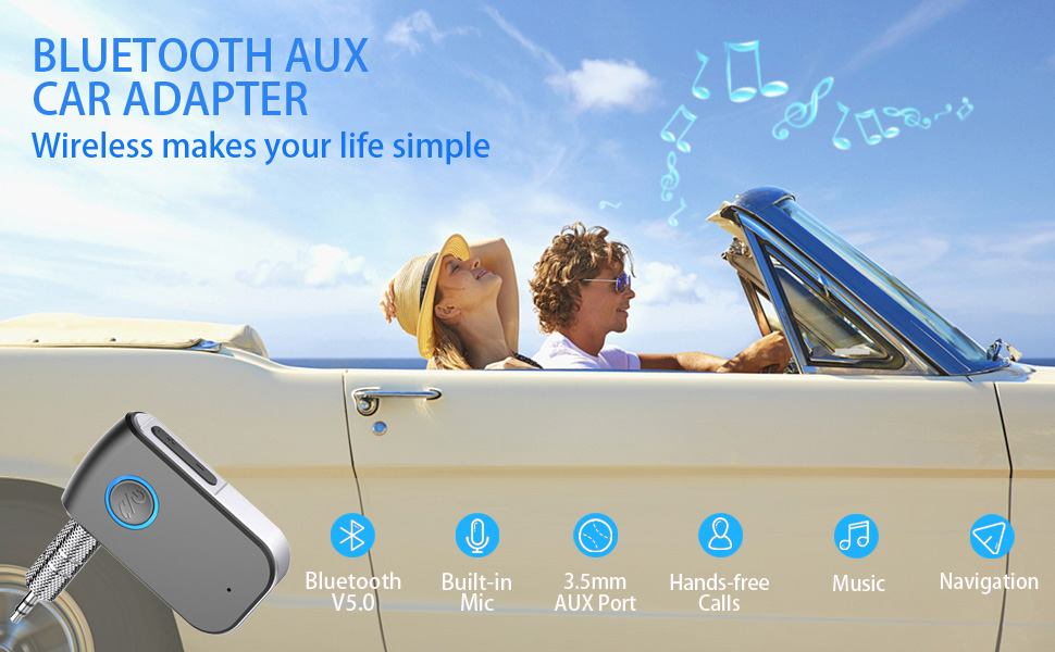 BLUETOOTH AUXCAR ADAPTER