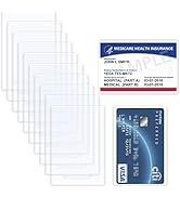 Wisdompro 10 Pack New Medicare Card Holder Protector Sleeves, 6 Mil Soft and Flexible Clear PVC W...