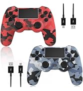 KDYGPDCT 2 Pack Wireless Controller for PS4/Pro/PS3,Wireless Remote Gamepad with 1000mAh Battery ...
