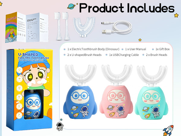 Kids Electric U Shaped Toothbrush