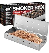 Kaluns Smoker Box For Gas Grill or Charcoal Grill, Stainless Steel Smoke Box, Works with Wood Chi...