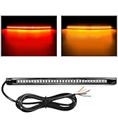 Nilight 32 LED 8’’ Flexible License Plate Light Strip Tail Brake Stop Turn Signal Universal Fit f...