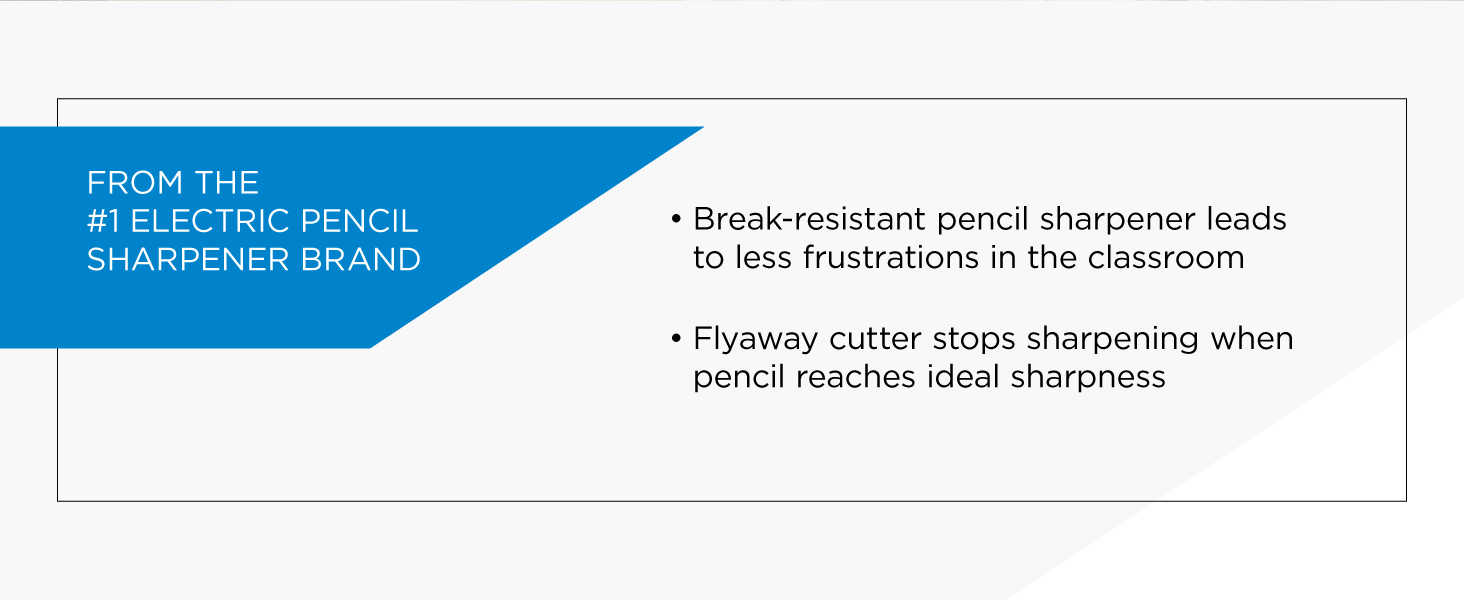electric pencil sharpener one break resistant easy sharpness woodcase flyaway cutter ideal homework