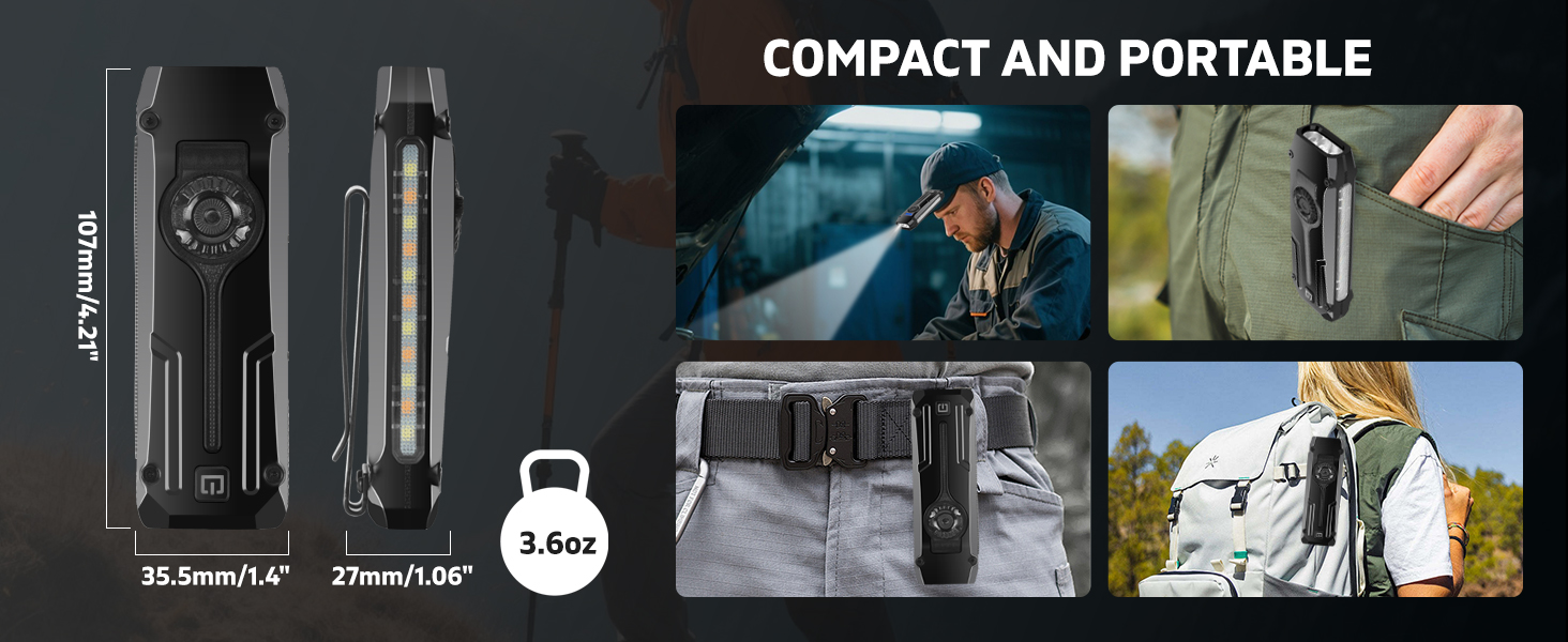 rechargeable edc flashlight