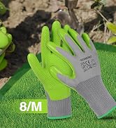 WORKPRO 6 Pairs Garden Gloves, Work Glove with Eco Latex Palm Coated, Working Gloves for Weeding,...