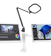Desk Lamp for Computer Monitor Arms, Compatible with 1.18-1.38 inch Diameter Pole-Mounted Dual Mo...