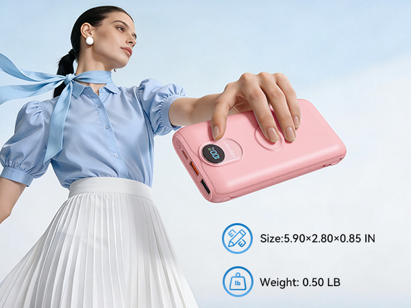 Pocket size power bank, ultra-lightweight battery pack for daily.