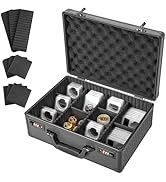 LOCKCURX Graded Coin Storage Box – Holds 120 NGC/PCGS Slabs, Secure Coin Collector Case with Comb...