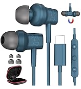 USB C Headphones Wired, Type C Earbuds for Apple iPhone 16 15 Pro Max,Noise Cancelling Magnetic E...