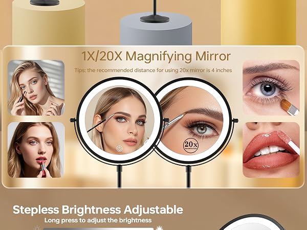 Rechargeable Vanity Desktop Mirror