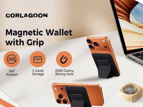 Magnetic Wallet with Grip