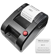 KOQICALL Ticket Dispenser Take a Number 57mm Receipt Ticket Thermal Printer Can Edit Print Text v...