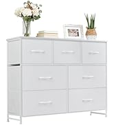 Accver Dresser with 7 Drawers for Bedroom, Fabric Clothes Cabinet for Closet, Anti-Tip Storage Dr...