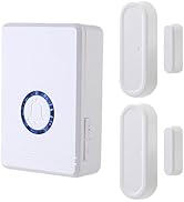 Wireless Door Chime, Wireless Doorbell Chime for Home with LED Indicators Waterproof, Door Alarms...