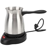 Electric Turkish Coffee Maker, 600ml Even Heating Tea Maker Kettle, 600W Dual Electric Pot with A...