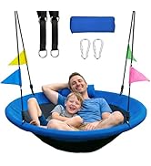 Heyzoo Tree Swing, 48 inch Saucer Swing, with Tree Hanging Straps, 900lbs Weight Capacity, for Ou...