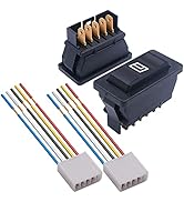 weideer 1Pcs 5 Pin Car Window Switch 12V 20A Control Power Window Lift Momentary LED Rocker Switc...